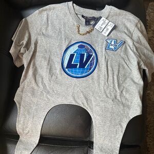 Louis Vuitton crop self-tie Tshirt